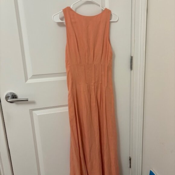 Peach Linen Dress - Picture 3 of 4